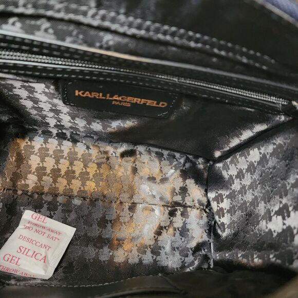 Karl Lagerfeld Paris Bag Maybelle Checkered Satchel Crossbody Pouch Karl Cat - Picture 11 of 13